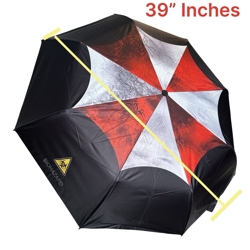 Resident Evil Biohazard Umbrella – 39” Compact Folding Rain Shield