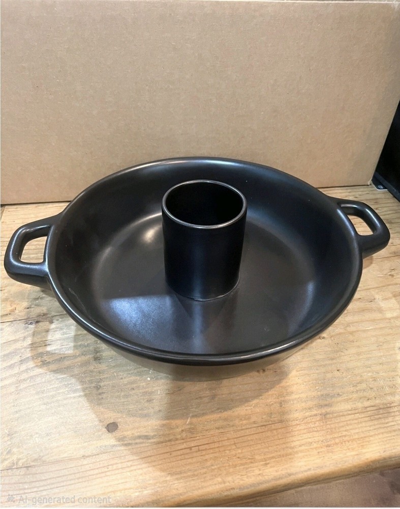 Technique Flame Stonewware Vertical Chicken Roaster Black Unboxed Never Used