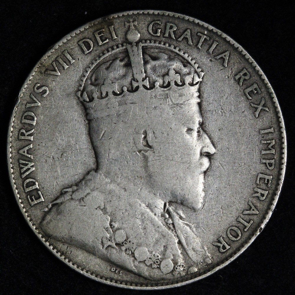 1907 Canada SILVER Fifty Cents E369 GINB