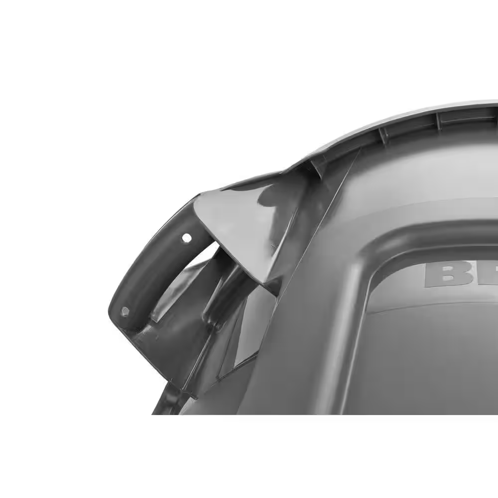 Brute 10 Gal. Gray Plastic round Trash Can