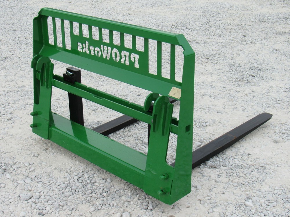 48" 4,000 Pound Pallet Fork Attachment Fits John Deere Tractor Loader Hook Pin