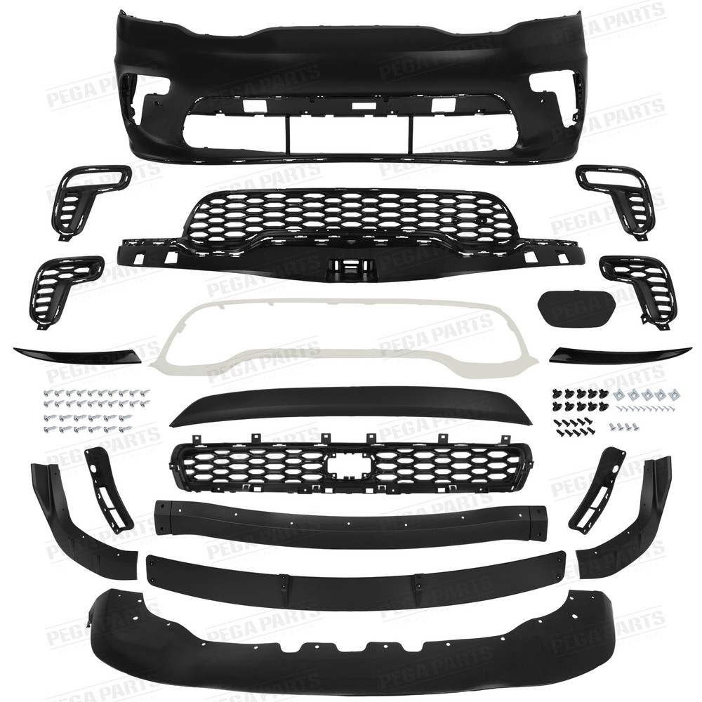 For Dodge Durango SRT Hellcat Complete Front Bumper Assembly W/ bumper Lip Kit