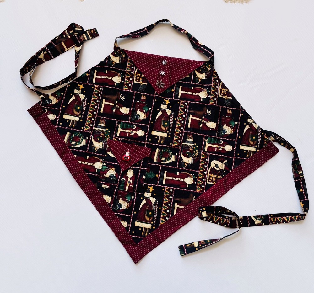 Apron Christmas Pattern with Pocket Cotton E1-771