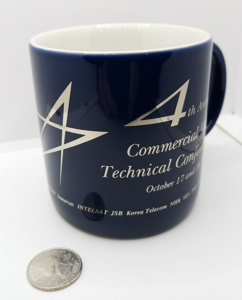 Large Satellite Tech Conference Mug Cup Lockheed Martin Astro Space