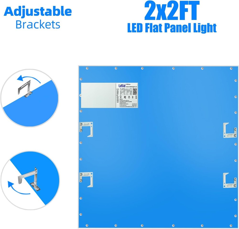 4Pack 2x2 LED Panel Light,5000K Daylight,Dimmable 0-10V Recessed Troffer Light