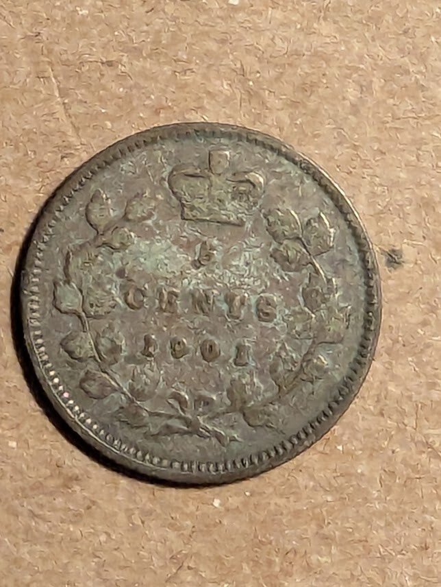1901 Canada 5 Cents Silver