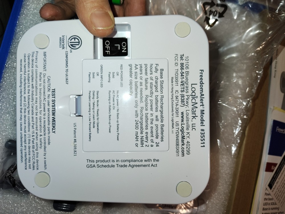 LogicMark Freedom Alert Fall w/ DECT Emergency Communicator ~ Model 35511