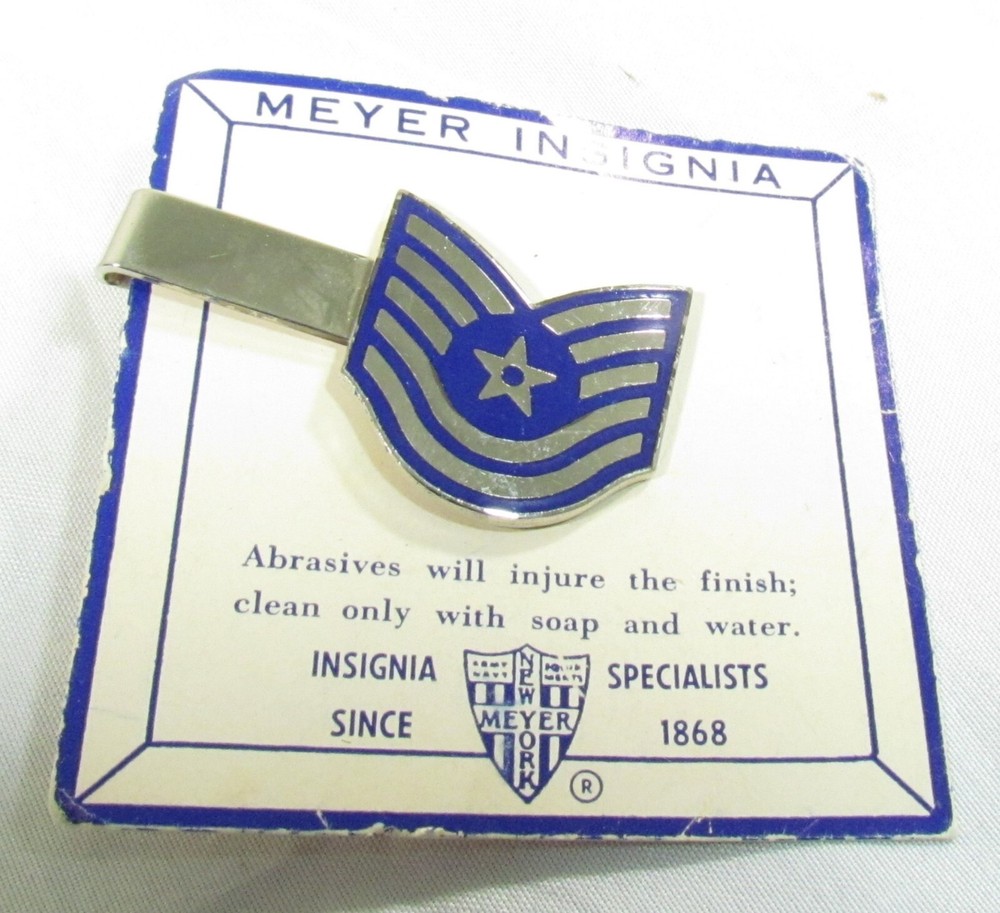 NOS Meyer Military USAF Technical Sergeant TSgt E6 Tie Bar Rank 2A1