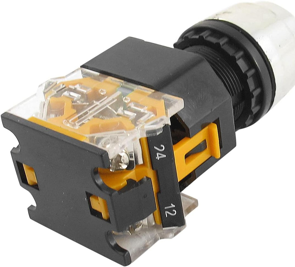 1Pcs 380V 10A 22mm Dia Thread DPST 2 Positions Key Rotary Selector Switch
