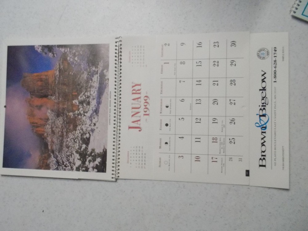 4 Vintage 1999 Calendars