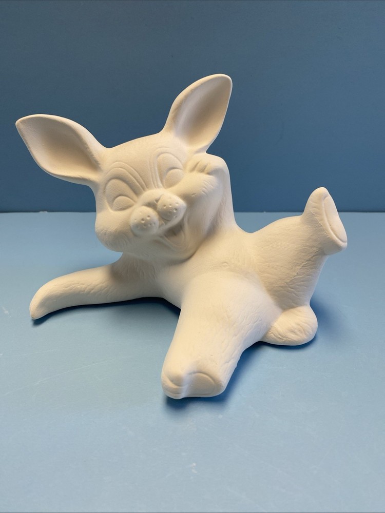 Ceramic Bisque Happy Easter Bunny Ready To Paint For Easter