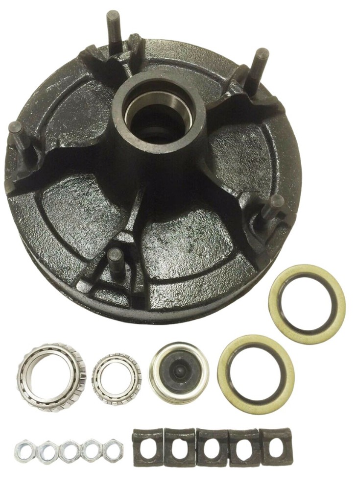 MH /UTG Lowboy Utility Trailer Brake Drum+ Bearing 14.5" Open Wheel 6000# 8-174