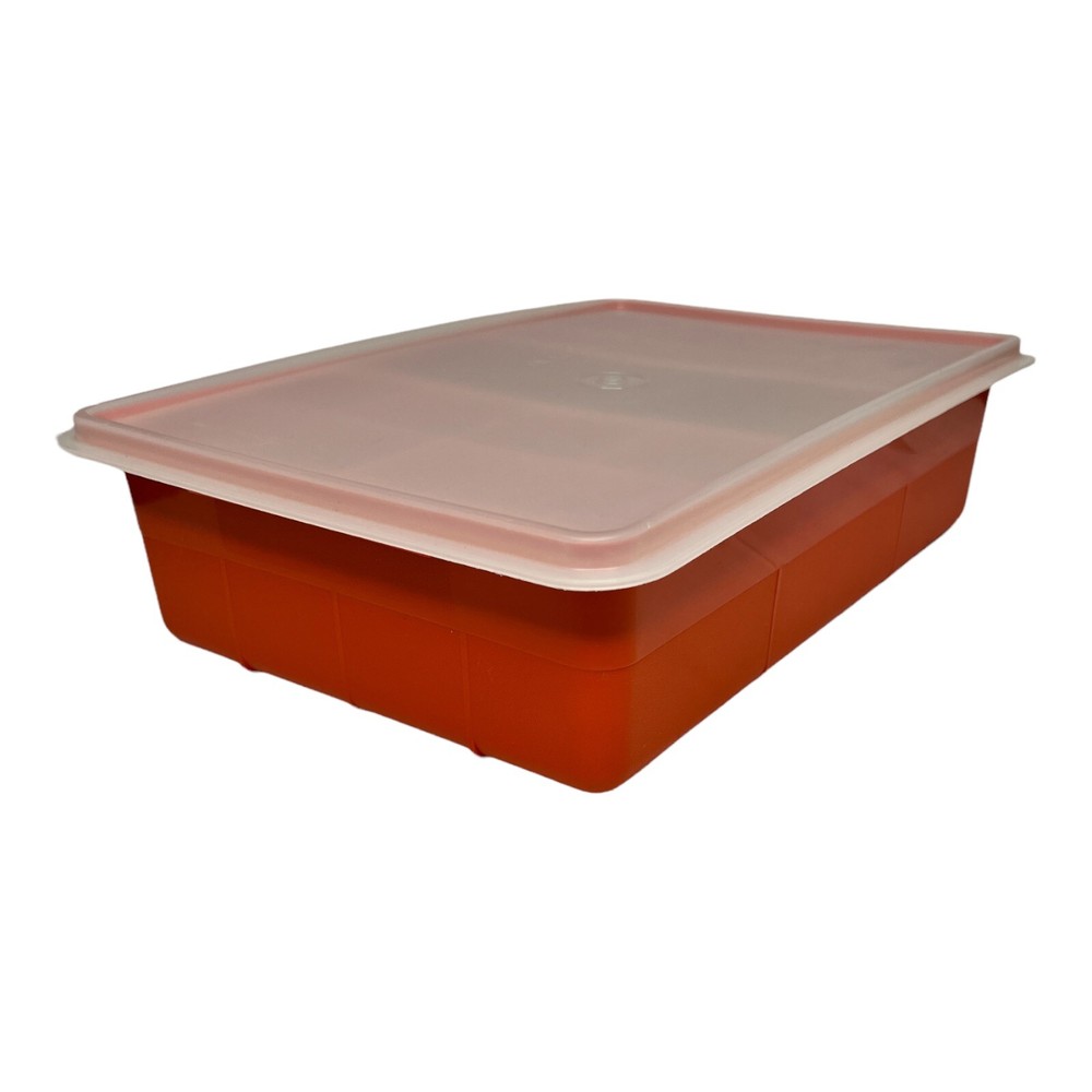 Tupperware Tuppercraft Organizer Container With Inserts - Orange - 1421 - EUC
