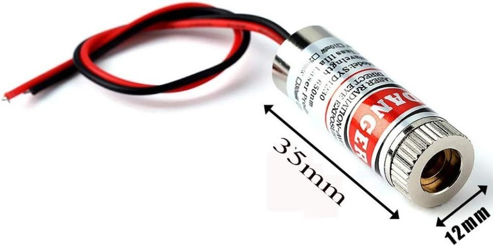 Versatile Red Laser Module Set (2 Pcs) - Adjustable Focus for Precise Targeting