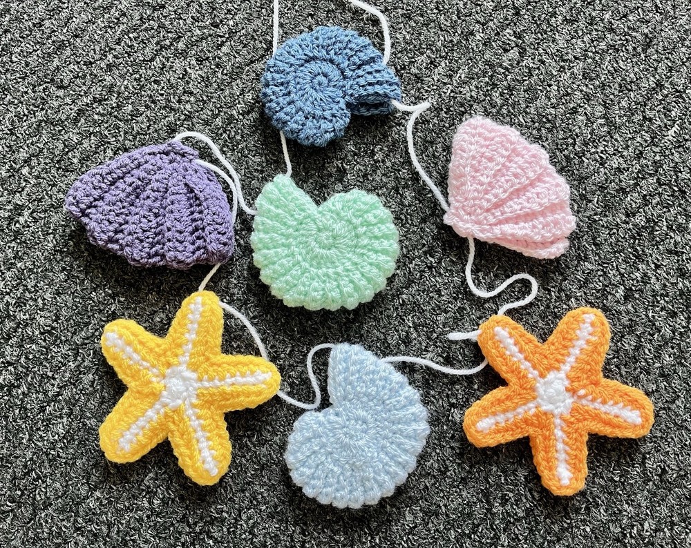🐚Handmade Crochet Seashell Bunting | Summer🌊☀️