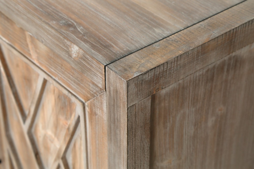 Storage Cabinet with 4 Doors and Adjustable Shelves Sideboard Buffet Cabinet