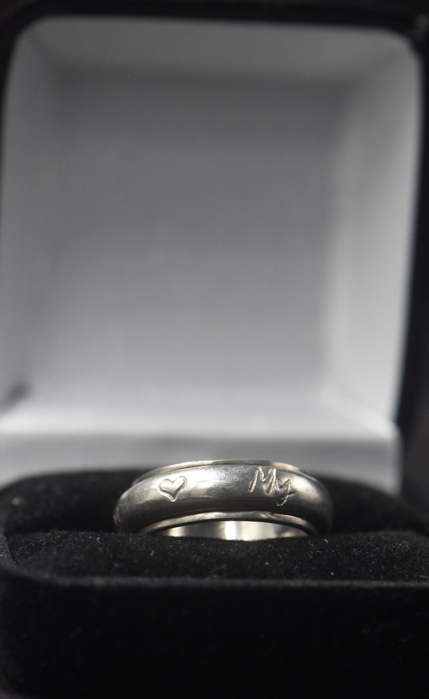 Vintage Sterling Silver- "My Love Is Forever   3" Statement Ring