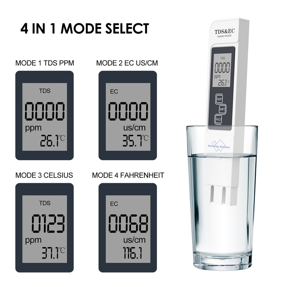TDS Meter Digital Water Quality Tester PPM Water Testing Kit,with Carrying Case