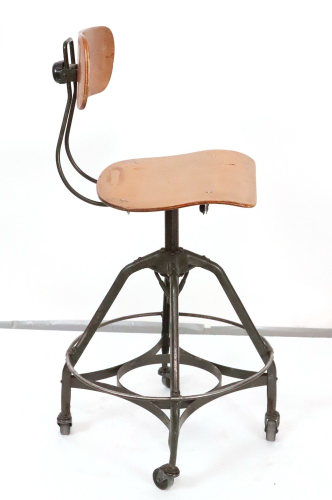 Vintage Industrial Toledo Drafting Stool