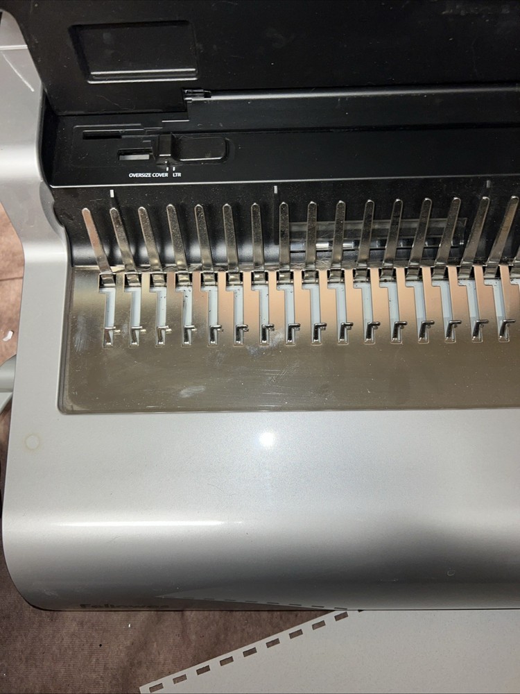 Fellowes Quasar 500 Manual Binding Machine Missing Comb Tray Works Perfect NB6