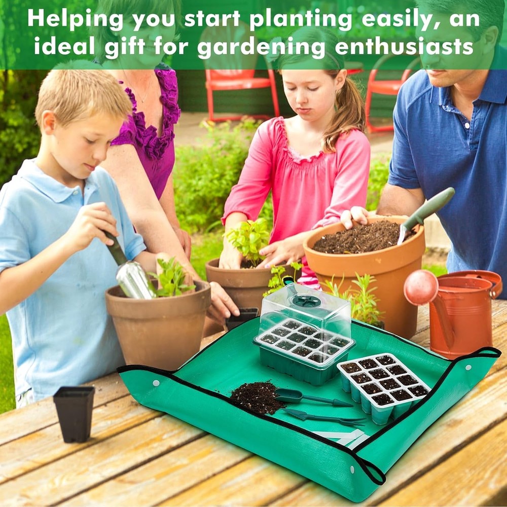 Reusable Seed Starter Tray with 72 Soft Silicone Cells, 6 Pack Seed Starter K...