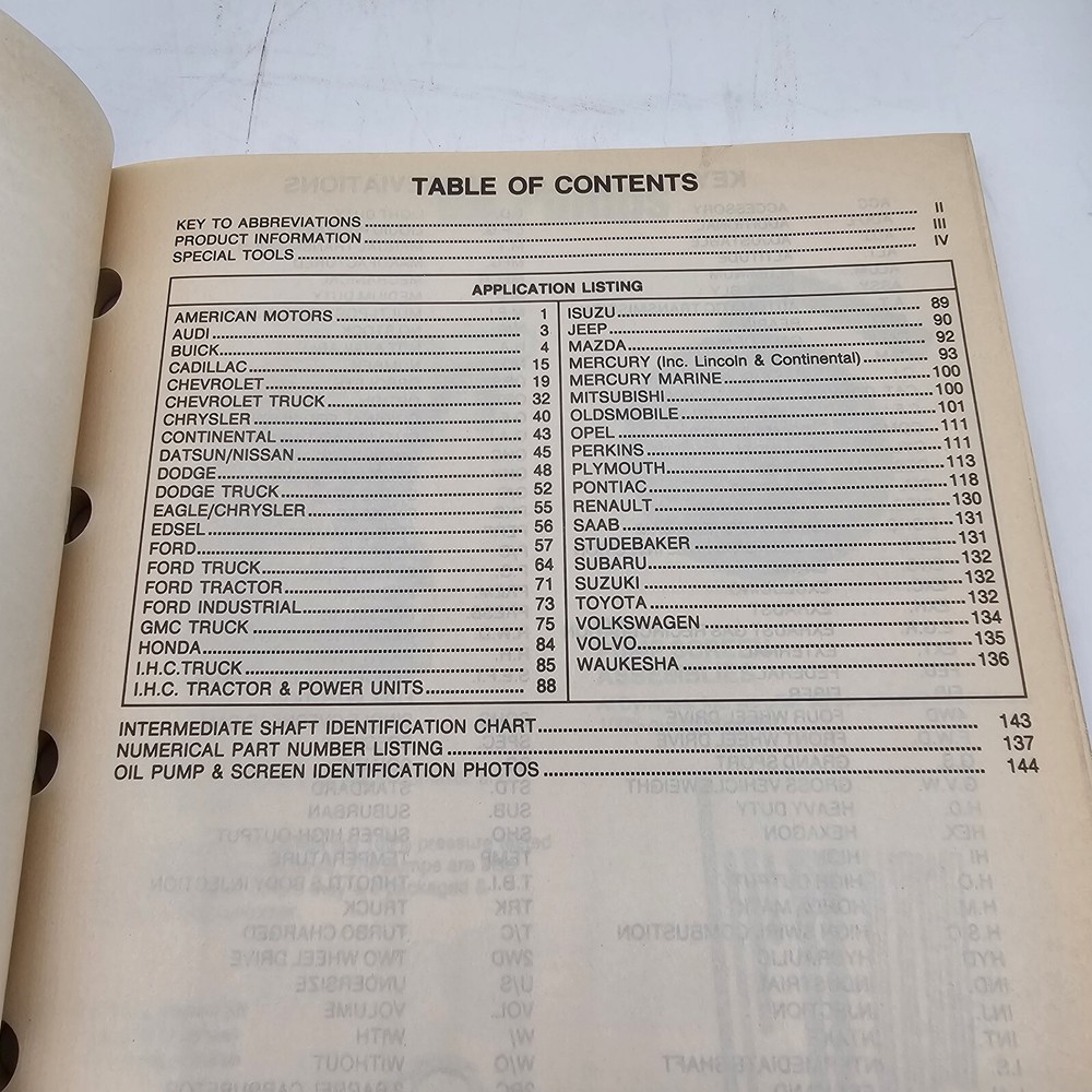 1994 Dynagear OIl pump catalog