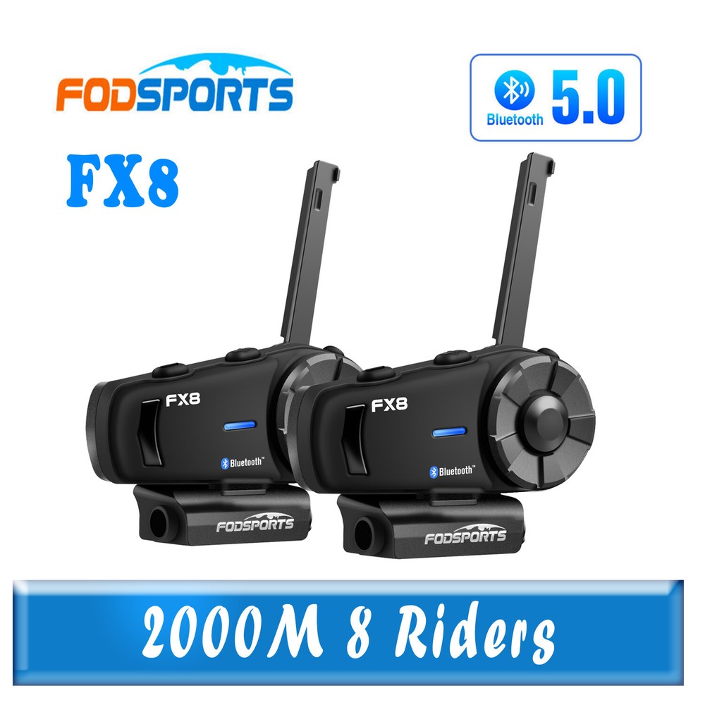 2pcs FX8 2000M motorcycle helmet intercom Bluetooth intercom headset headphones