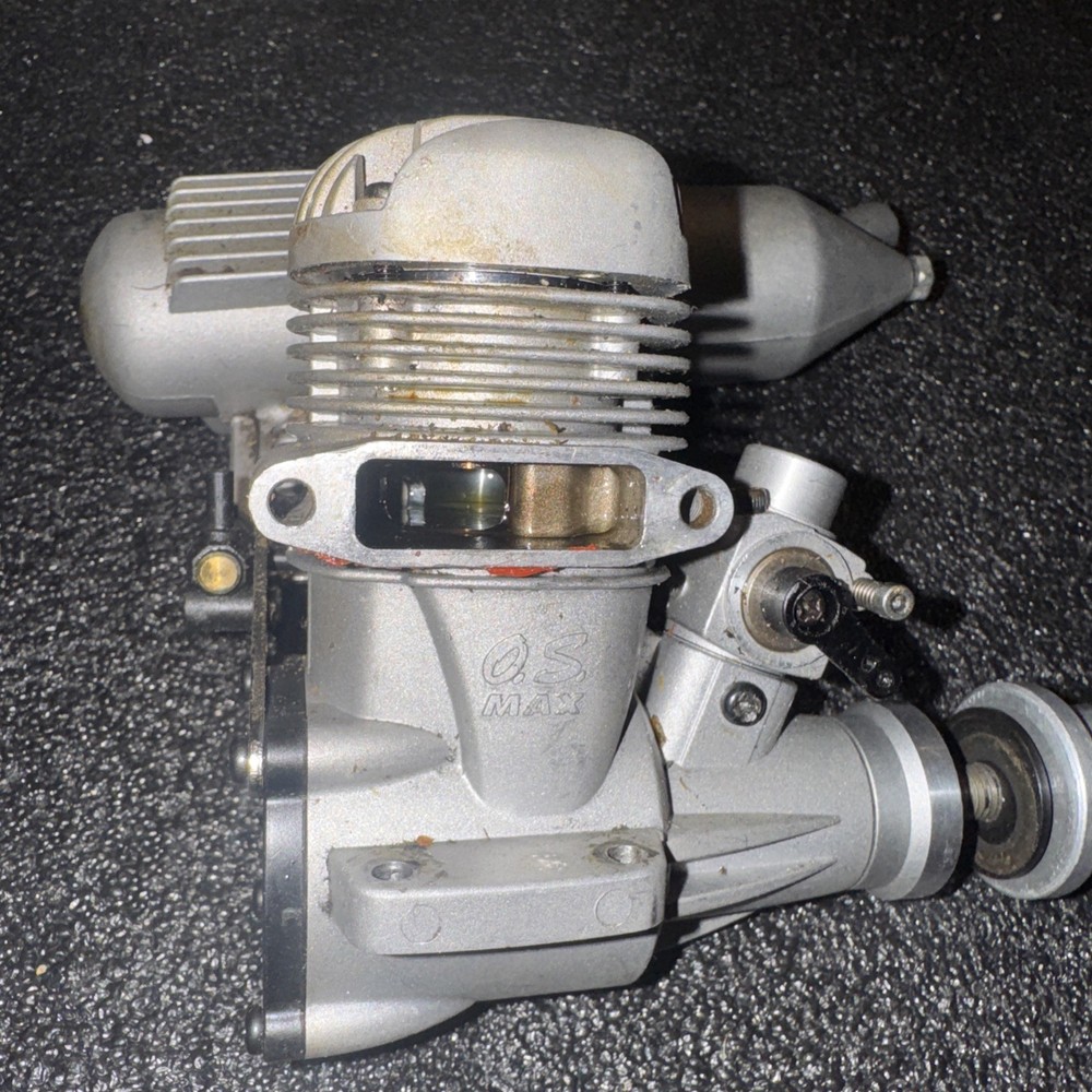 OS MAX-65LA RC Airplane 2-Stroke Glow Engine with E-4010 Muffler NICE