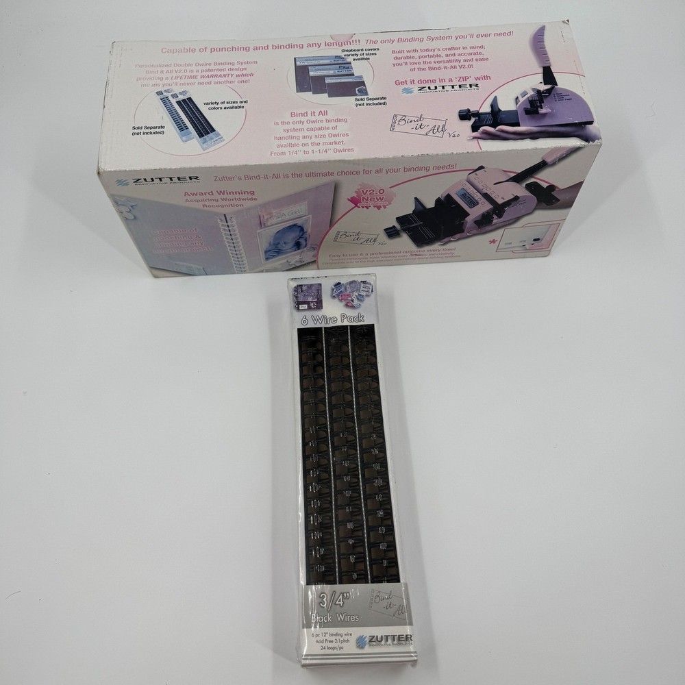 Zutter Bind It All Version 2.0 Original Wire Binding System + Wires Bundle