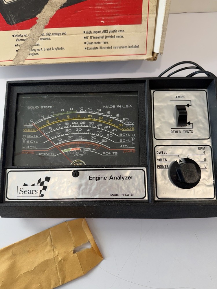 VINTAGE SEARS ENGINE ANALYZER MODEL 161.2161 *