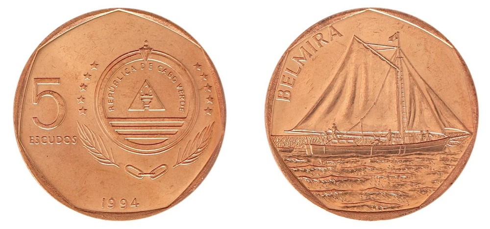 Cape Verde 5 Escudos, 1994, KM #36, Mint, Commemorative