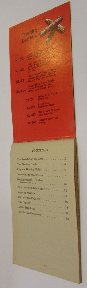 Vintage 1972 Dekalb Farm Corn Seed 3x5 Pocket Notebook
