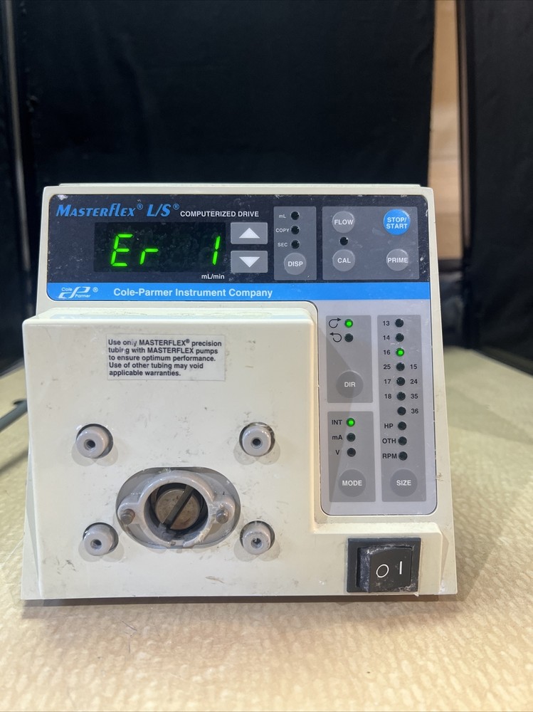 Cole Parmer 7523-60 MasterFlex LS Pump Computerized Drive Powers On, ER. 1 #2