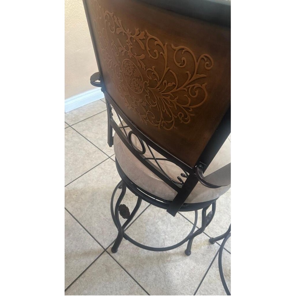 Two Counter Height Metal Bar Stools