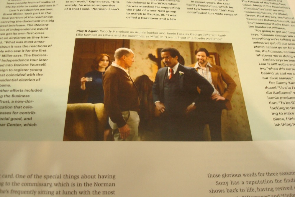 NORMAN LEAR article for Creative Conscience Award & DAVID E. KELLY Ally McBeal