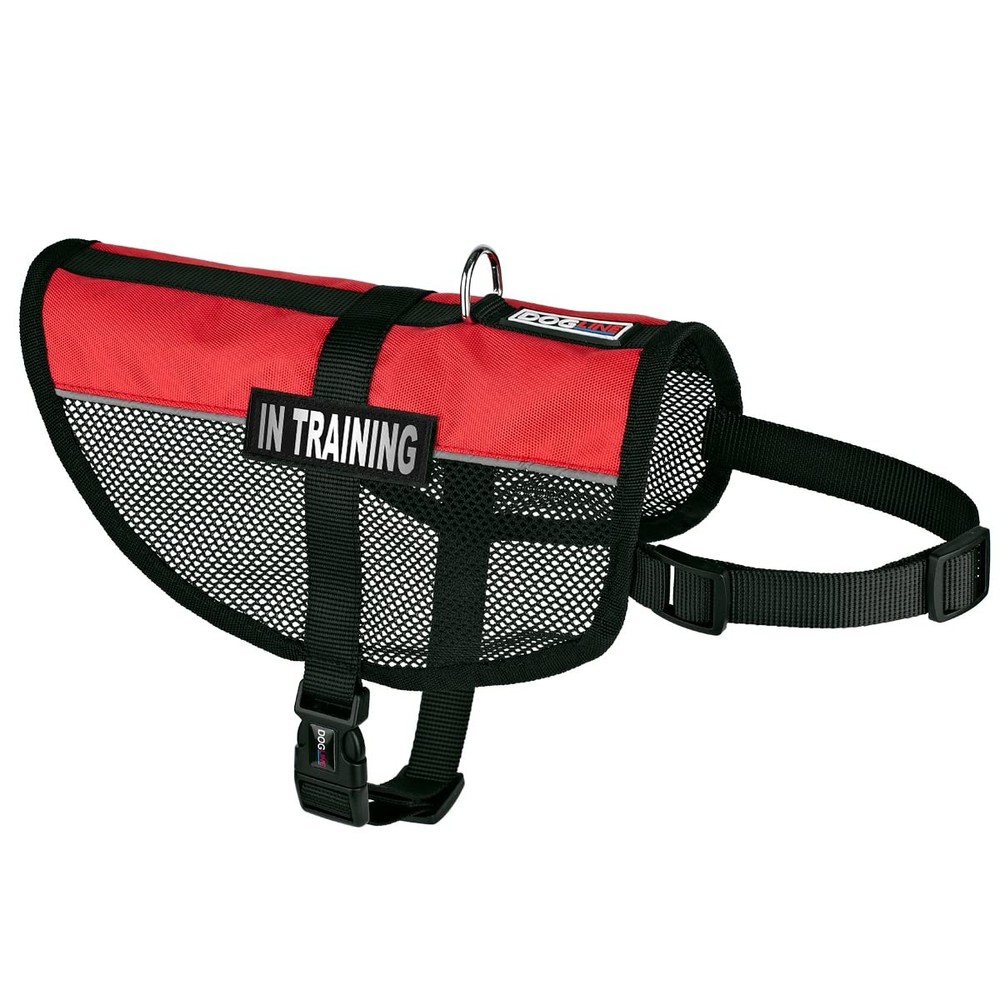 Red Large MaxAire MultiPurpose Mesh Vest 2 Training Patches Adjustable Pet