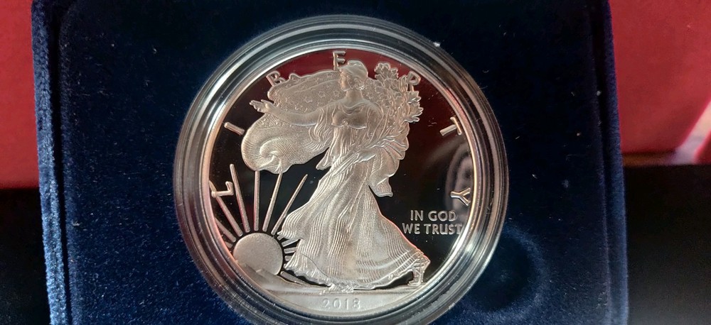 2018-W US Mint Silver Eagle PROOF Coin in OGP