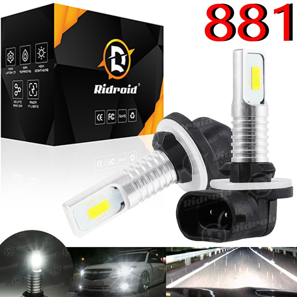 2x 881 LED 12V Car/Tractor/Golf Cart Fog Light Bright Bulbs 862/886/889/894/896