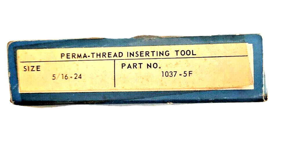 5/16-24 NF Thread Insert Installation Tool PermaThread 1034-5F Vintage