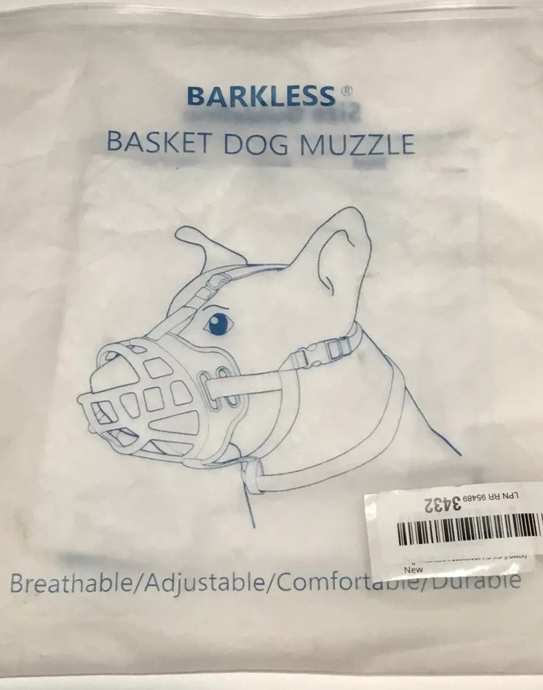 Barkless Dog Muzzle Soft Basket Silicone to Prevent Biting Chewing Barking