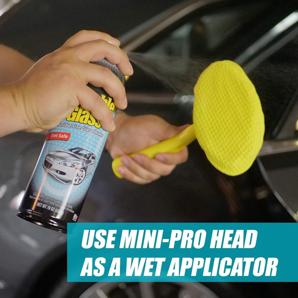 Effortless Glass Cleaning Tool - Extendable Microfiber Wand for Auto & Home Use