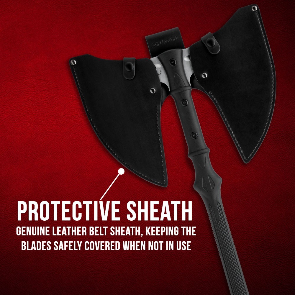 Honshu Double Headed Axe | Injection Molded Nylon Handle | Leather Belt Sheath