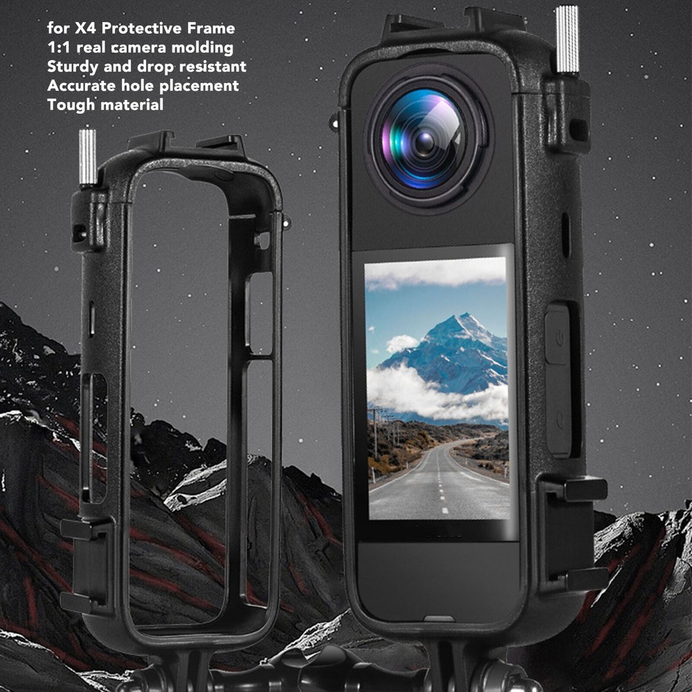 Action Camera Cage Plastic Anti Fall Camera Protective Frame with Cold Shoe