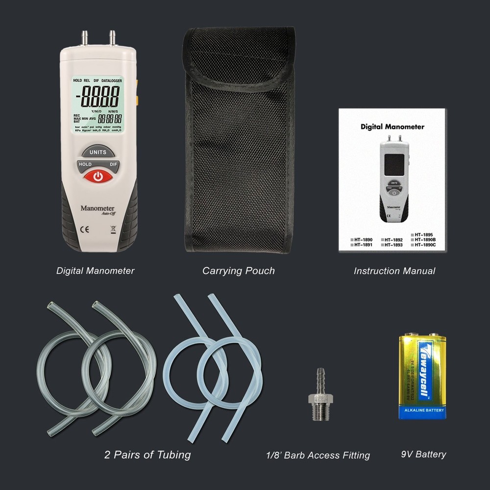 Hti-Xintai Dual Input Digital Manometer