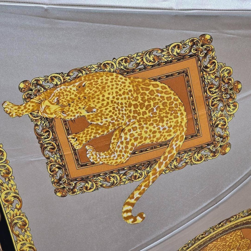 GIANNI VERSACE Long Umbrella Leopard Baroque Pattern Authentic Genuine