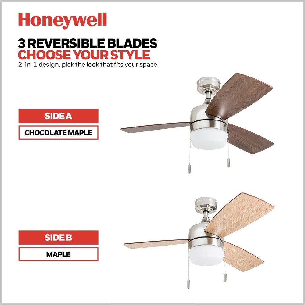 Ceiling Fans Barcadero Modern 44 Inch Ceiling Fan with Light, Pull Chain LED Ind