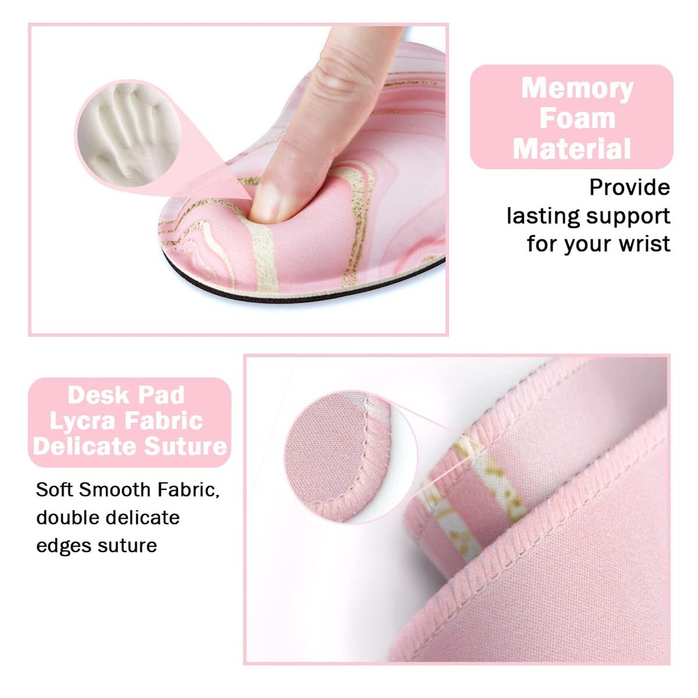 Keyboard Mouse Pad Set, Extended Mouse Pad+Keyboard Wrist Rest Support, Memor...