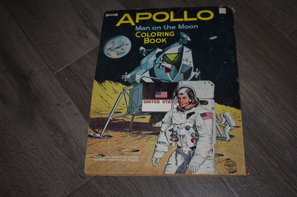 Apollo Man on the Moon Coloring Book 1960s space program