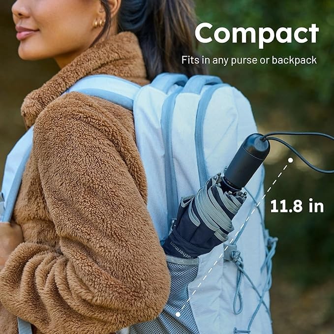 Premium Small Compact Mini Umbrella for Travel - Windproof, Compact, Easy Aut...