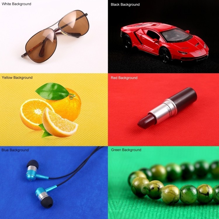 6 Background Colors for Mini Light Box